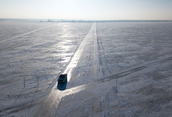 Russia Siberia Ice Crossing
