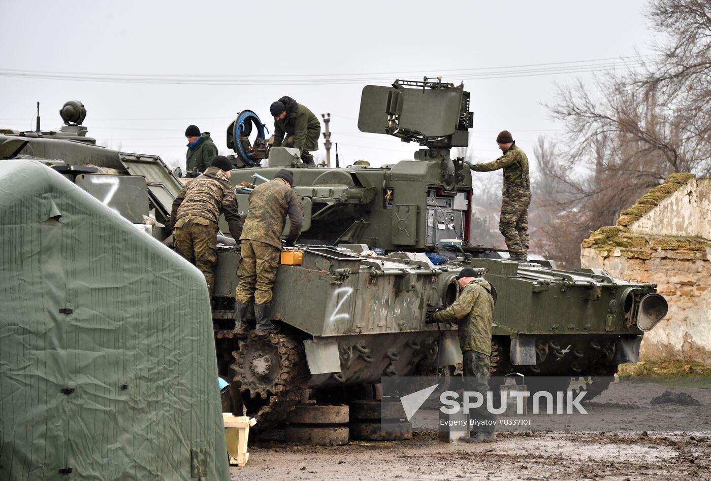 Russia Ukraine Military Operation Repair Base