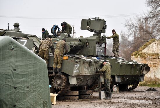 Russia Ukraine Military Operation Repair Base