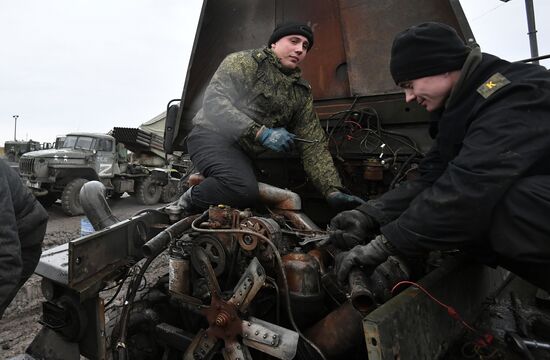 Russia Ukraine Military Operation Repair Base