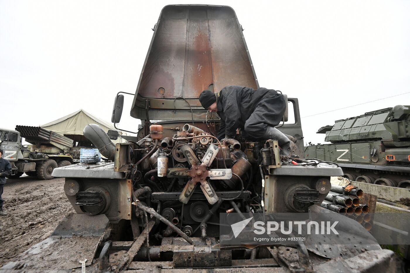 Russia Ukraine Military Operation Repair Base