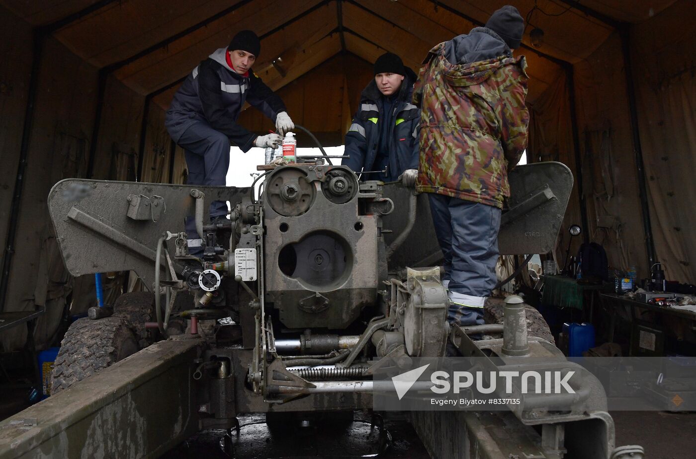 Russia Ukraine Military Operation Repair Base