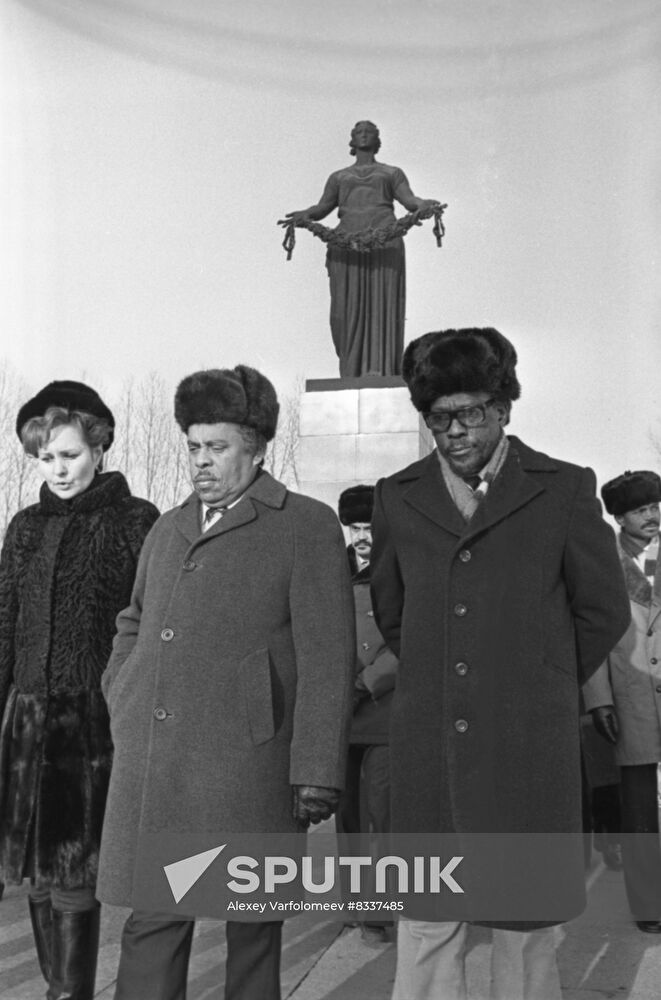 Delegation from Panama in Leningrad