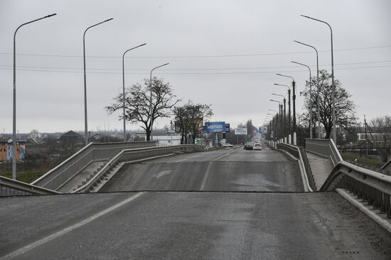 Russia Ukraine Military Operation Bridge Blowing Up