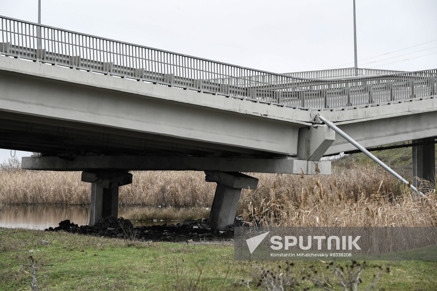 Russia Ukraine Military Operation Bridge Blowing Up