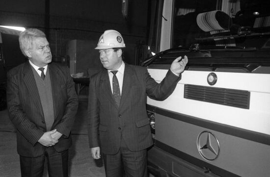 Mercedes-Benz buses on Soviet roads