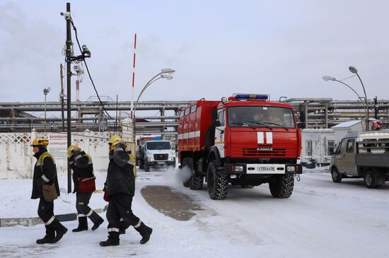 Russia Oil Plant Fire