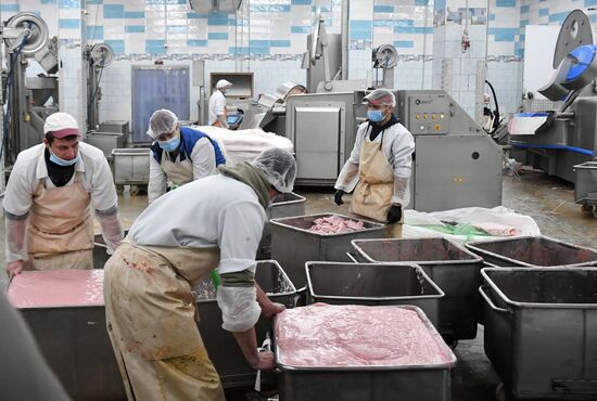 Russia Ukraine Military Operation Meat Processing Plant