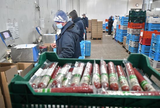 Russia Ukraine Military Operation Meat Processing Plant