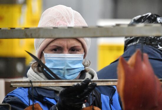 Russia Ukraine Military Operation Meat Processing Plant