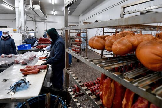 Russia Ukraine Military Operation Meat Processing Plant