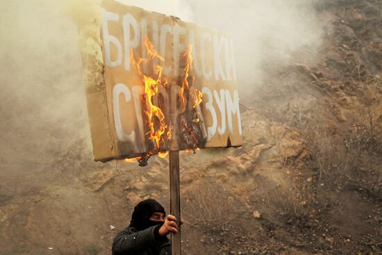 Serbia Kosovo Tensions Protest