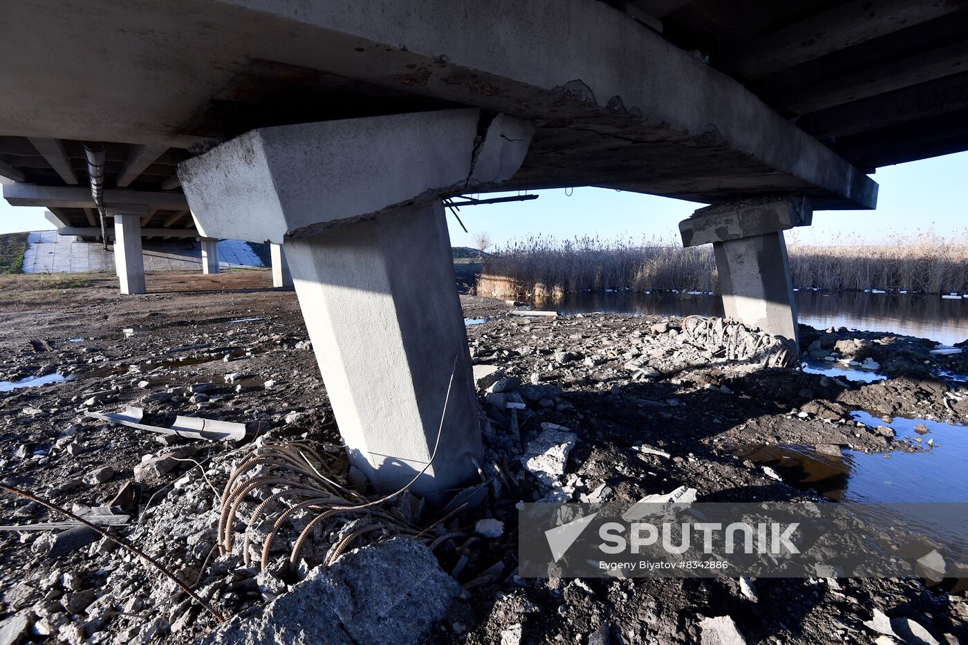 Russia Ukraine Military Operation Bridge Blowing Up
