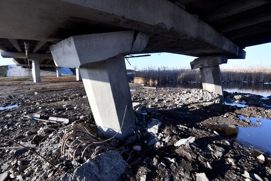 Russia Ukraine Military Operation Bridge Blowing Up