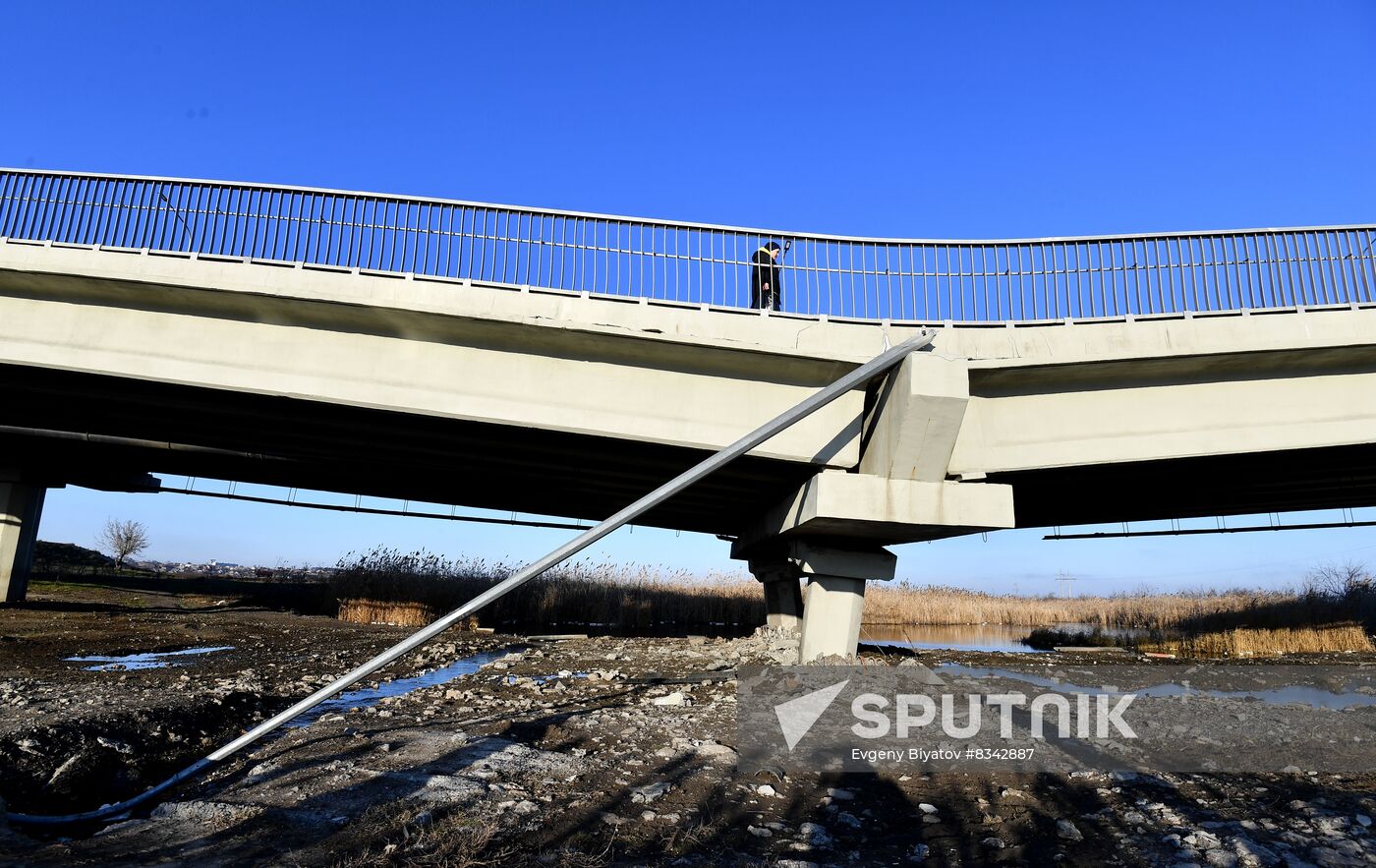 Russia Ukraine Military Operation Bridge Blowing Up