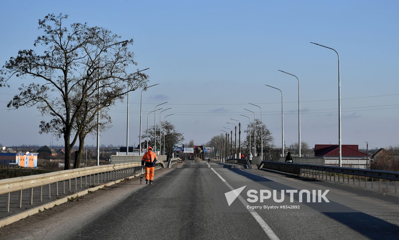 Russia Ukraine Military Operation Bridge Blowing Up