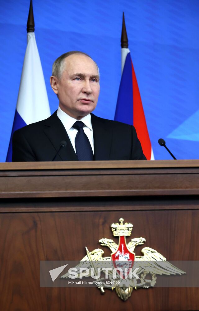 Russia Putin Defence Ministry Board