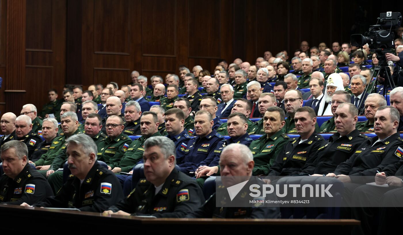 Russia Putin Defence Ministry Board
