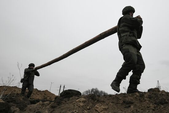 Russia Ukraine Military Operation Fortifications