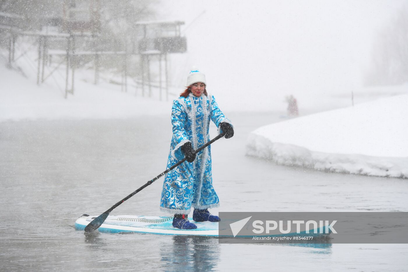 Russia New Year Season Sup Surfing