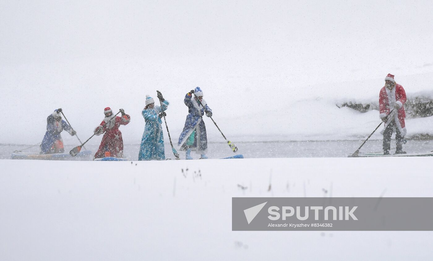 Russia New Year Season Sup Surfing