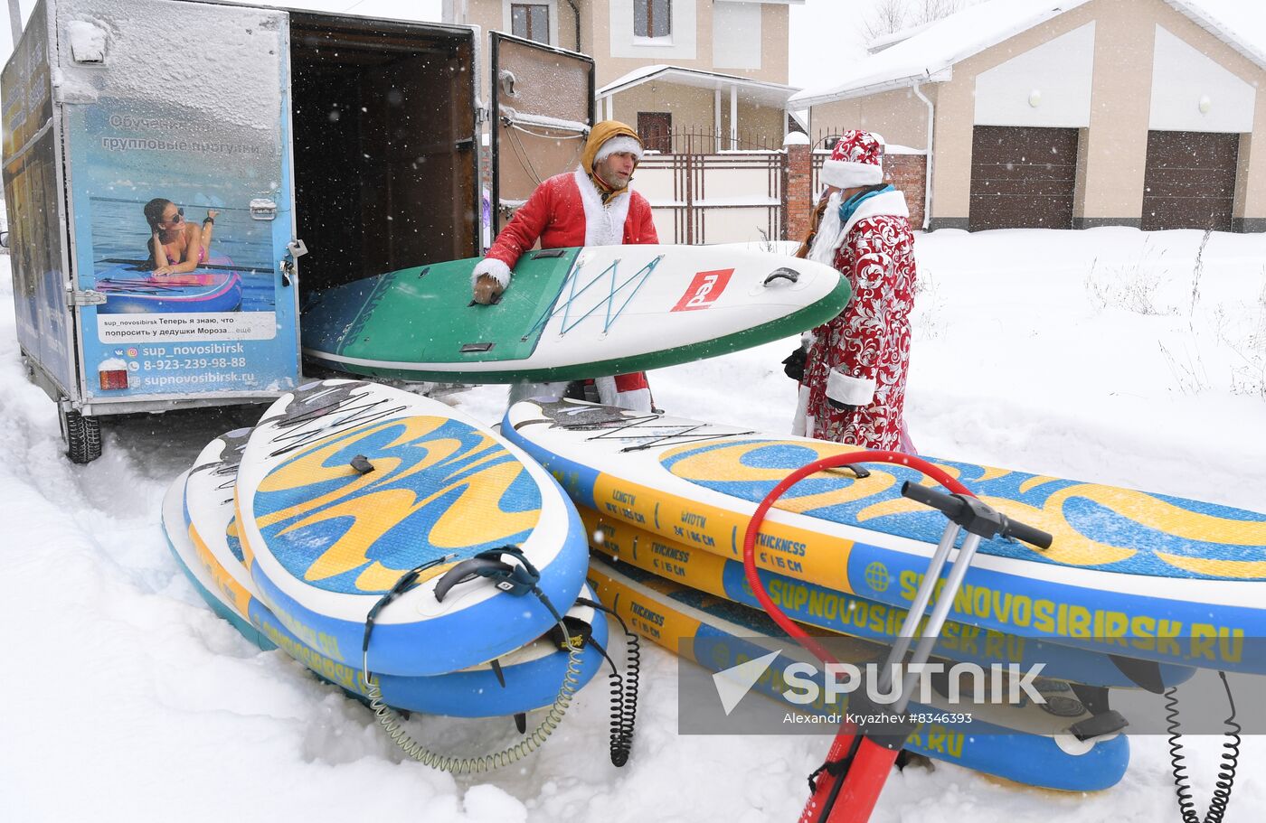 Russia New Year Season Sup Surfing