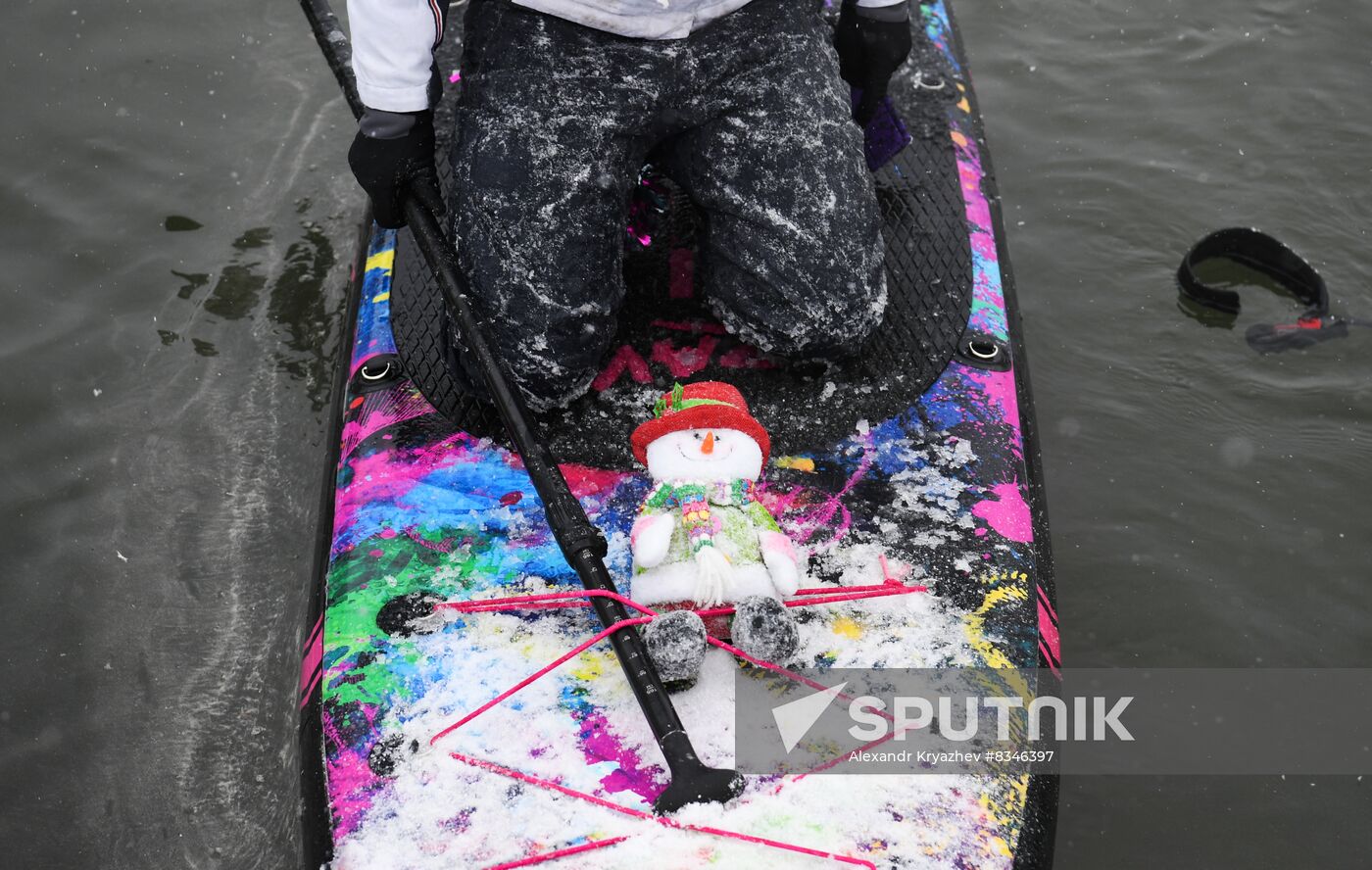 Russia New Year Season Sup Surfing