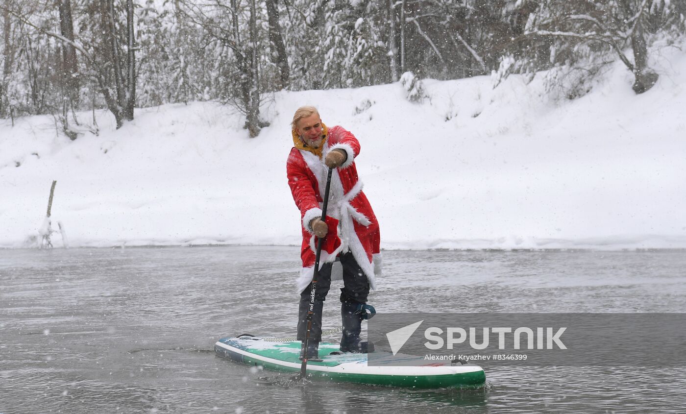 Russia New Year Season Sup Surfing