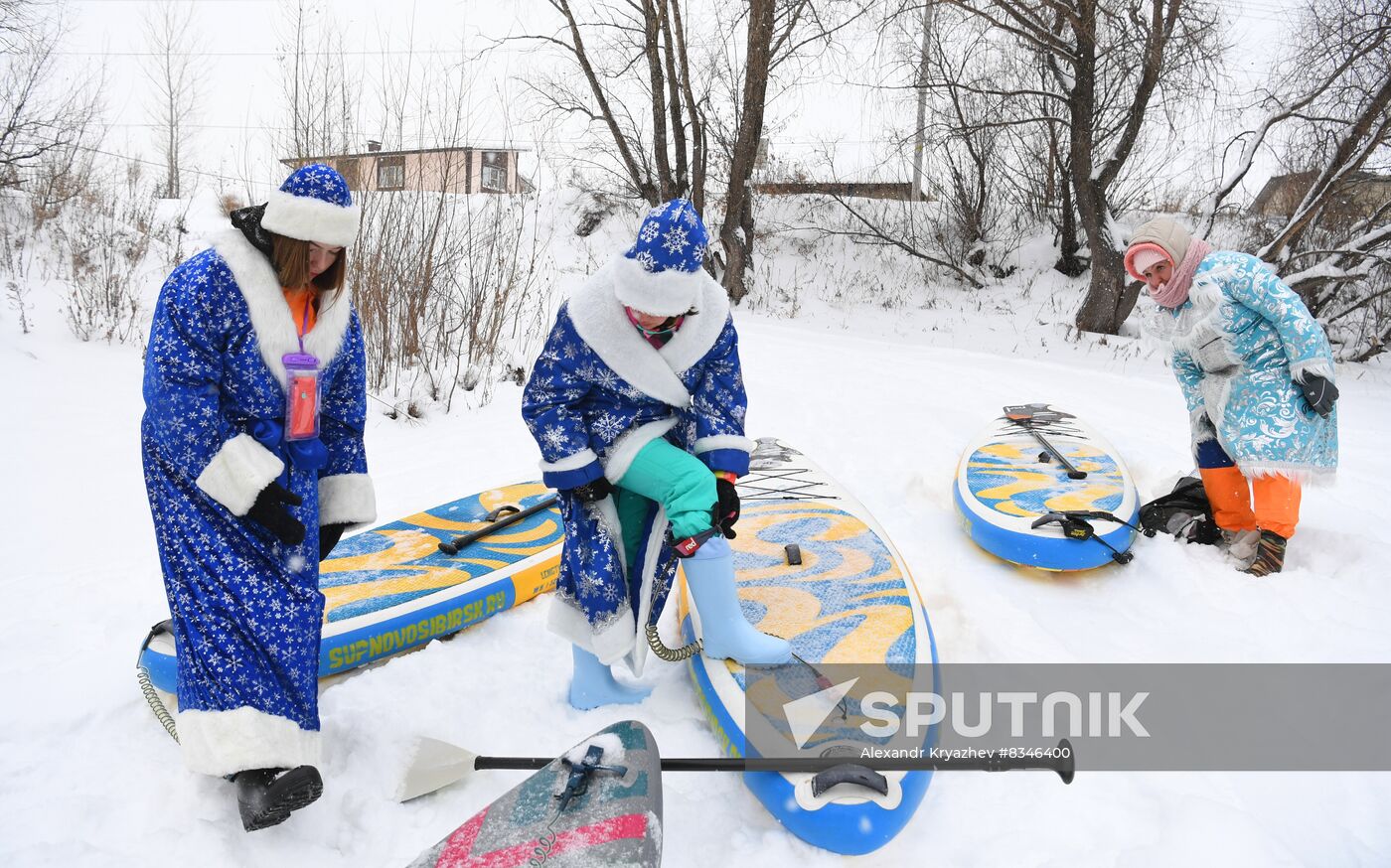 Russia New Year Season Sup Surfing