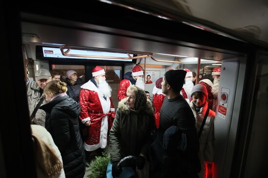 Russia New Year Season Father Frosts