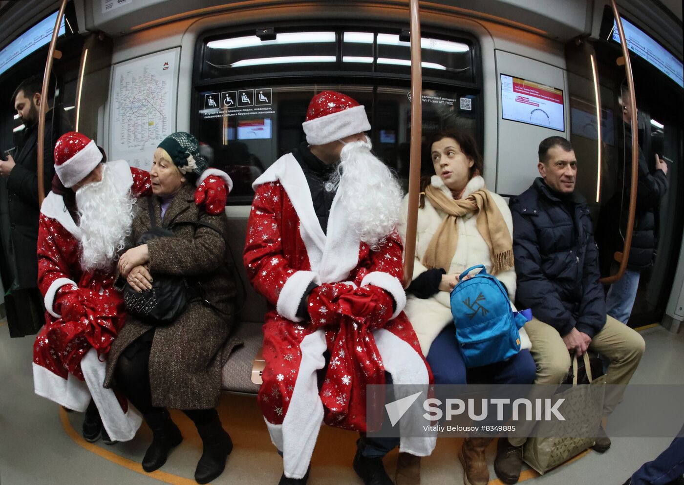 Russia New Year Season Father Frosts