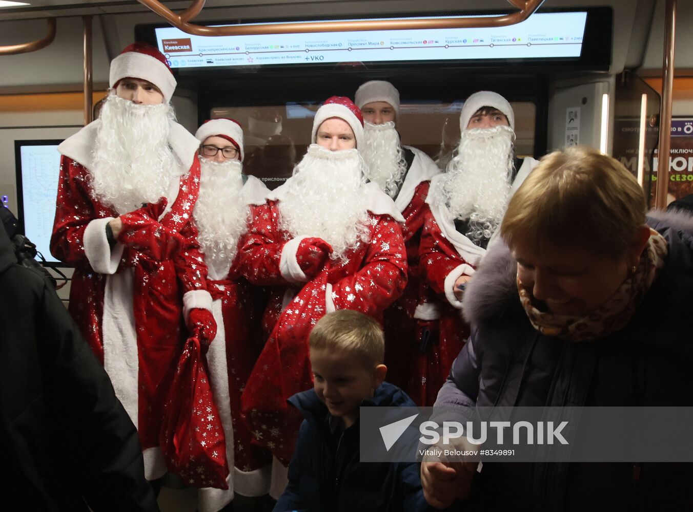 Russia New Year Season Father Frosts
