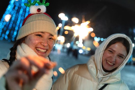 New Year celebrations in Russian regions
