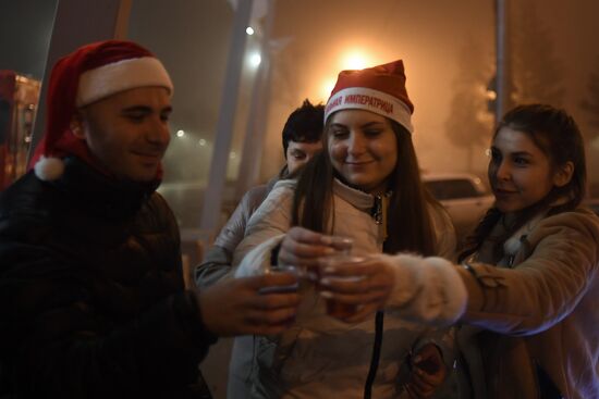 Russia Accessed Territories New Year Celebration