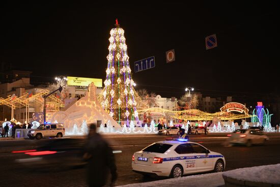 New Year celebrations in Russian regions