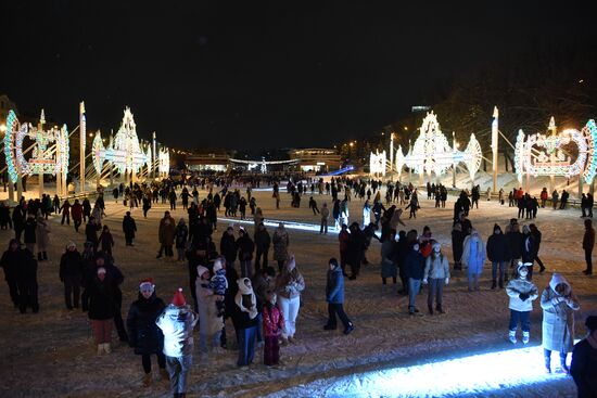 New Year celebrations in Russian regions