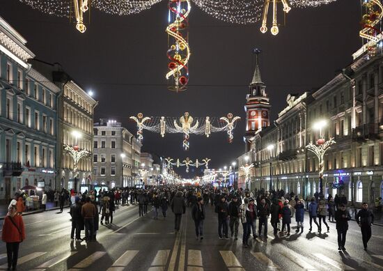 New Year celebrations in Russian regions