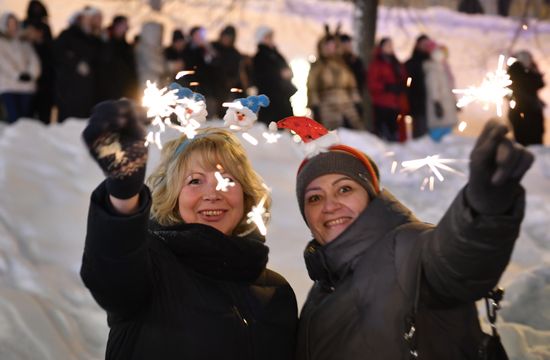 New Year celebrations in Russian regions