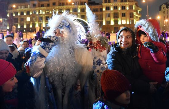 New Year celebrations in Russian regions