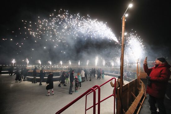 New Year celebrations in Russian regions