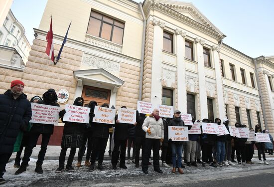Russia Latvia Sputnik Editor Detention Protest