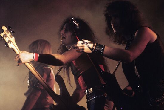 Russian rock band Aria performs at Druzhba Universal Sports Hall in Moscow