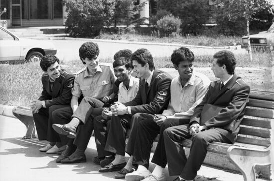 Sri Lankan students at Kiev Institute of Civil Aviation