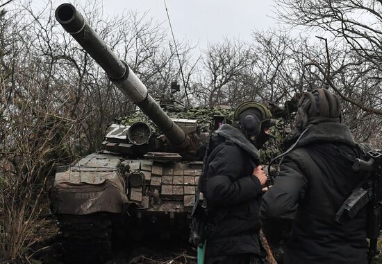Russia Ukraine Military Operation Tank Unit