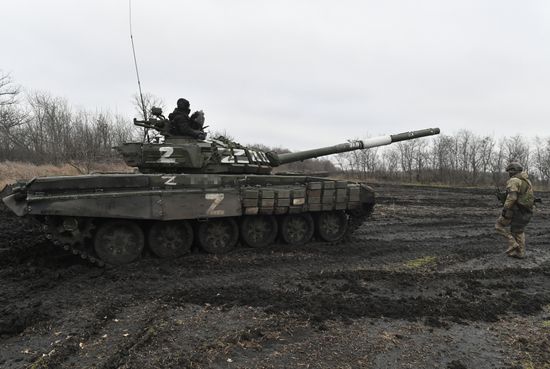 Russia Ukraine Military Operation Tank Unit
