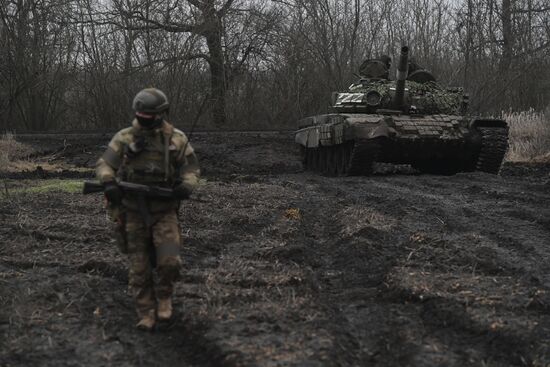 Russia Ukraine Military Operation Tank Unit