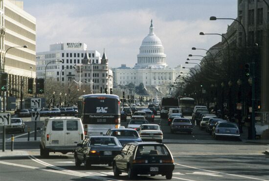 Capitol and central street in Washington