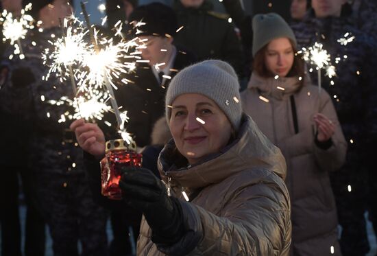 Russia WWII Leningrad Siege Lifting Anniversary Rally