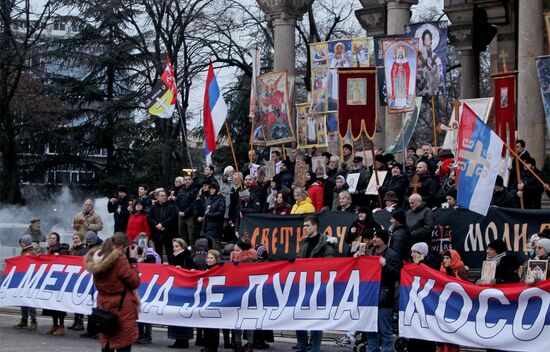 Serbia Kosovo Tensions Rally