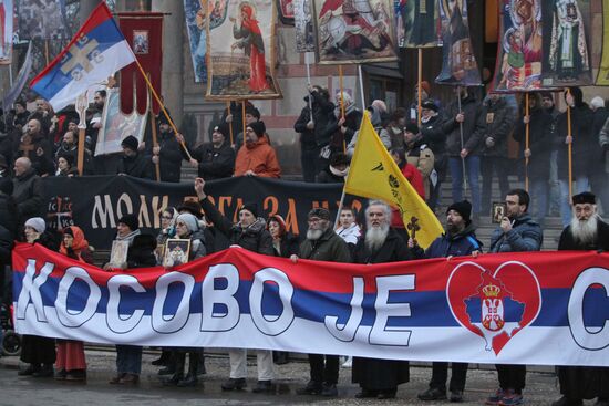 Serbia Kosovo Tensions Rally